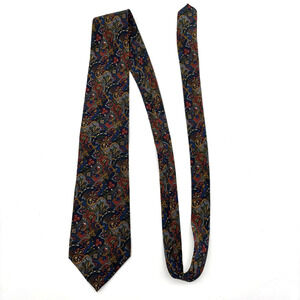 Christian Dior Monsieur 100% Italian Silk Abstract Floral Necktie Made in USA